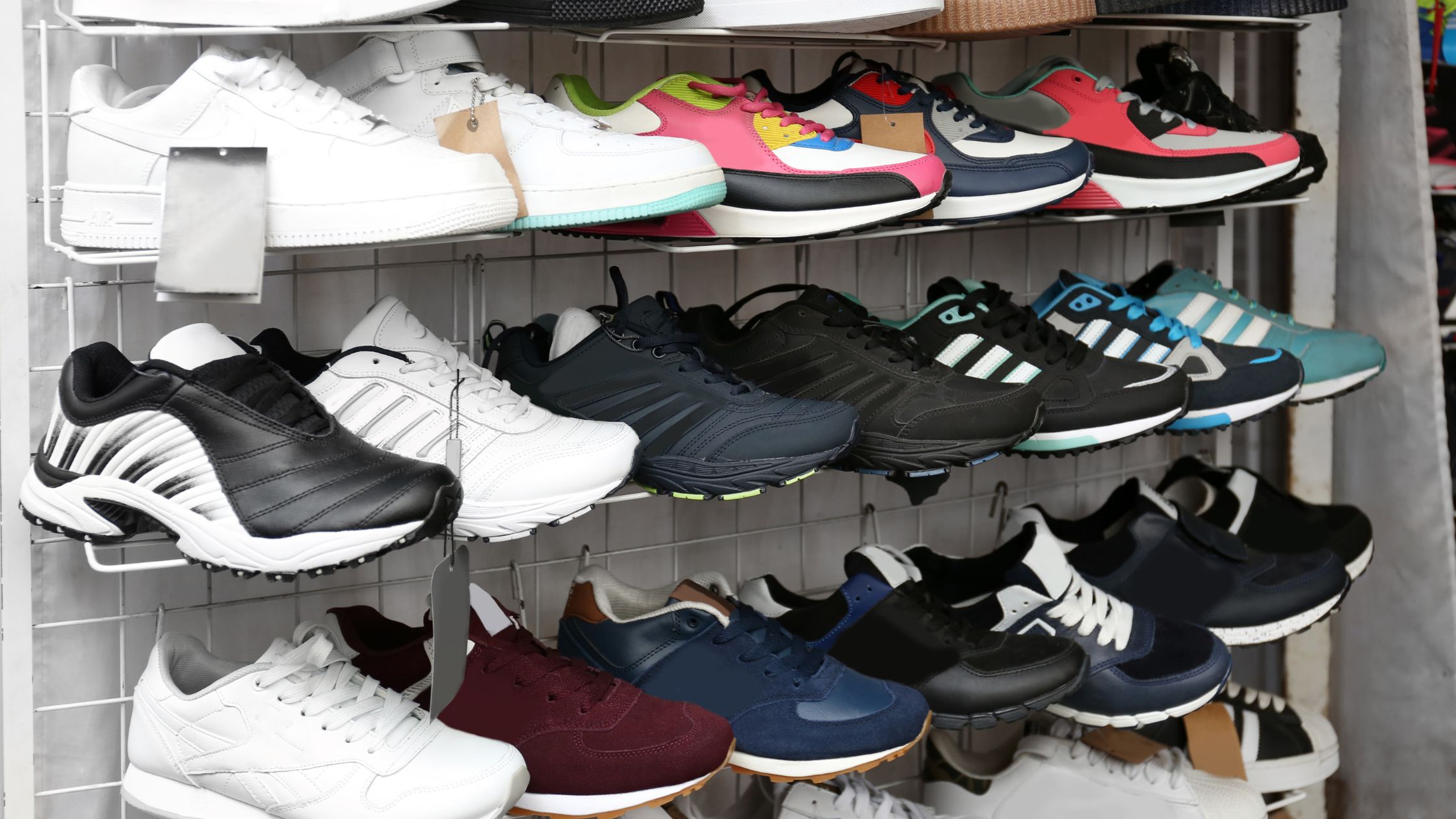 Sneakers on Rack
