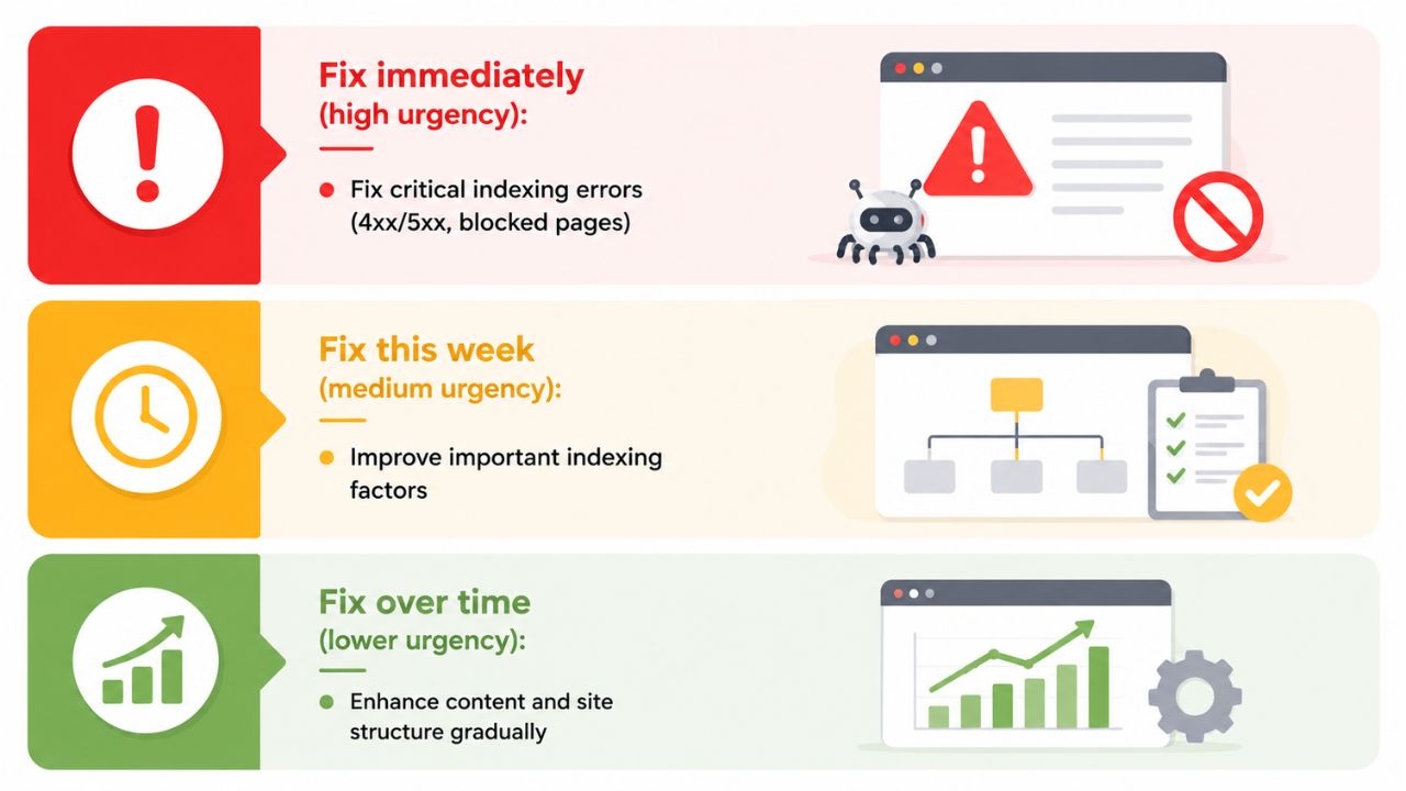 Indexing Issues SEO: A Prioritised Fix Order