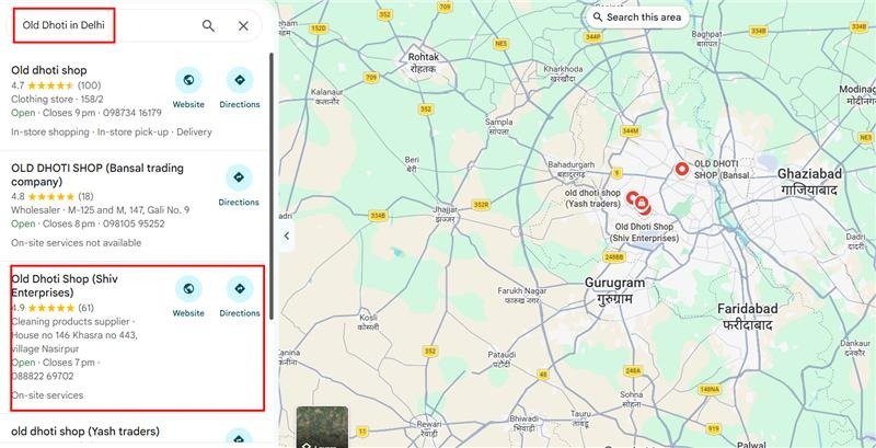 Google Maps Ranking Screenshot 2